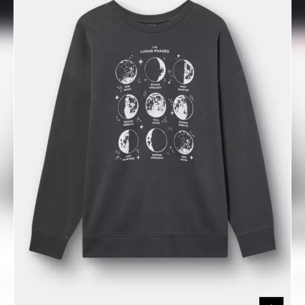 Lunar Phases Graphic Sweatshirt - Picture 2 of 6